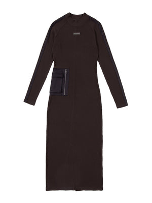 Tight Fit Pocket Long Length Dress
