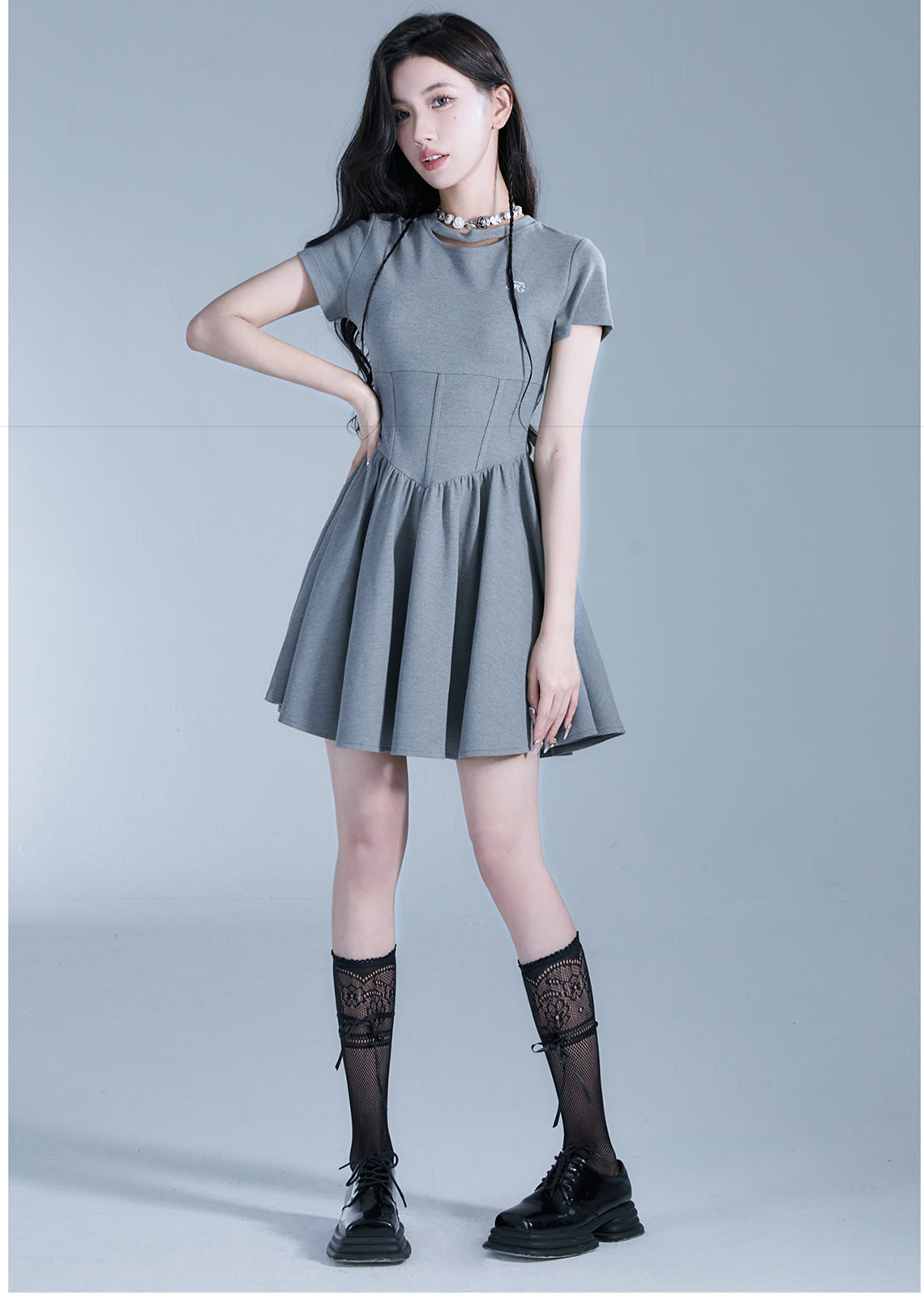 Round Neck Short Length Casual Dress