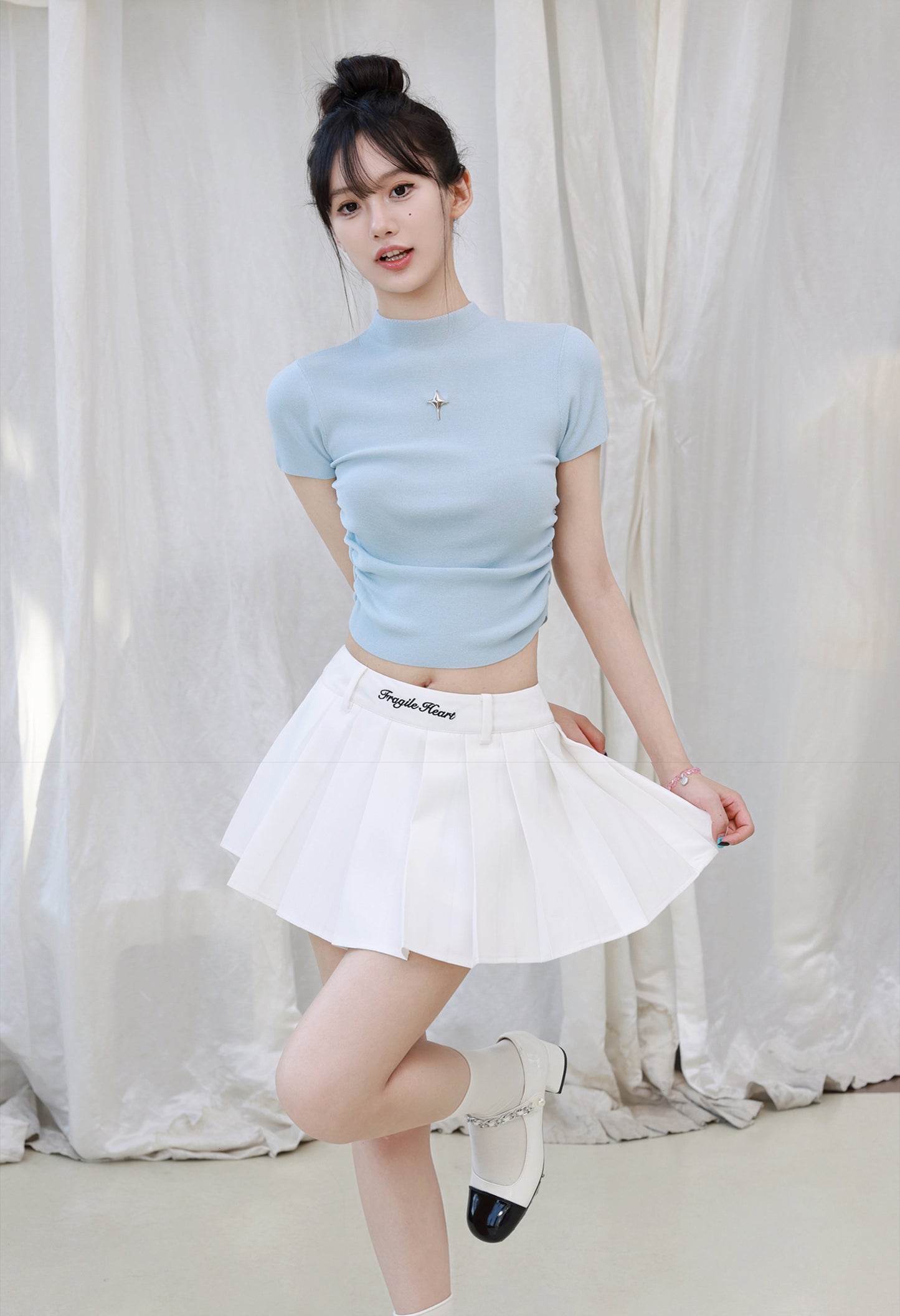 Short length  pleated skirts