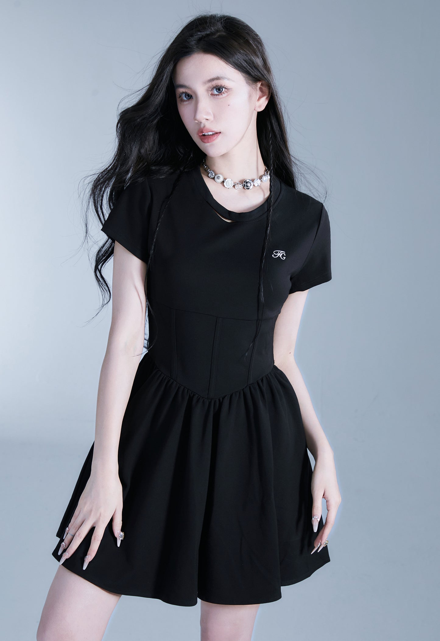 Round Neck Short Length Casual Dress