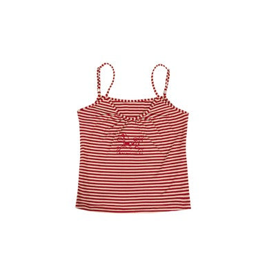 Short length striped camisole T-shirt