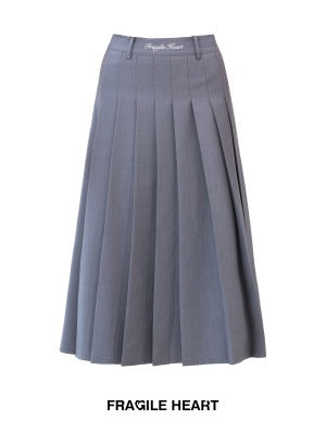 Long-length pleated skirt