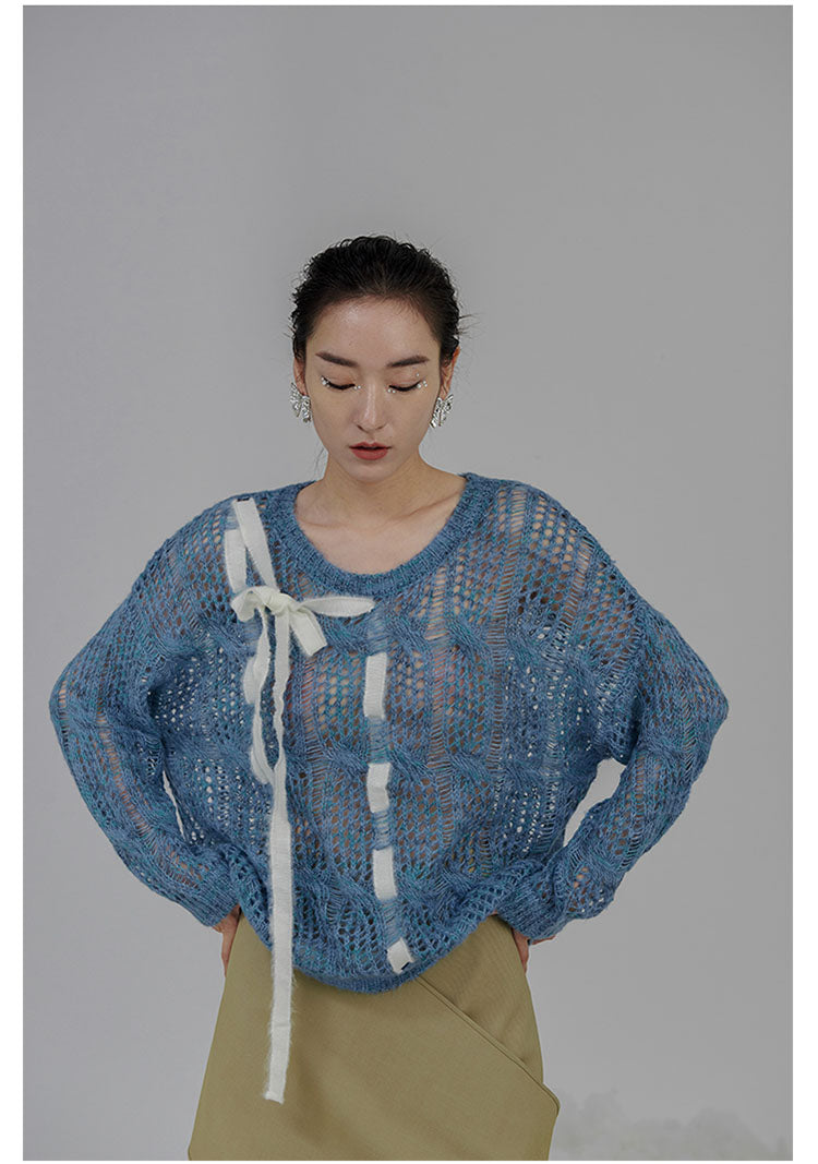 Irregular design knit wool