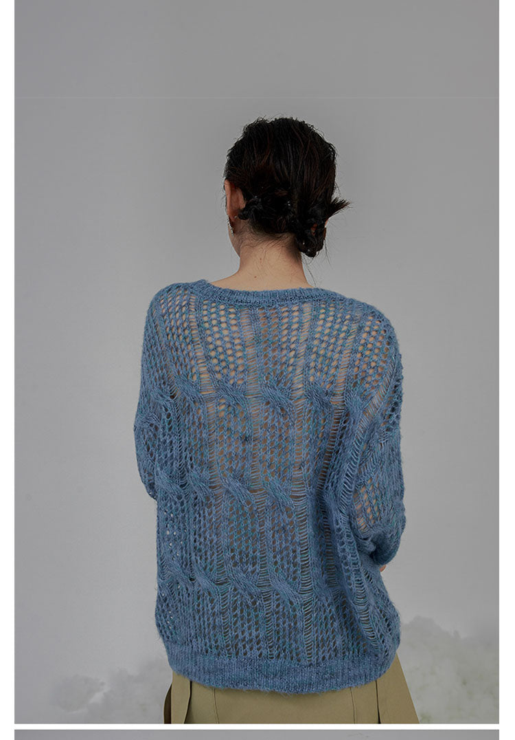 Irregular design knit wool