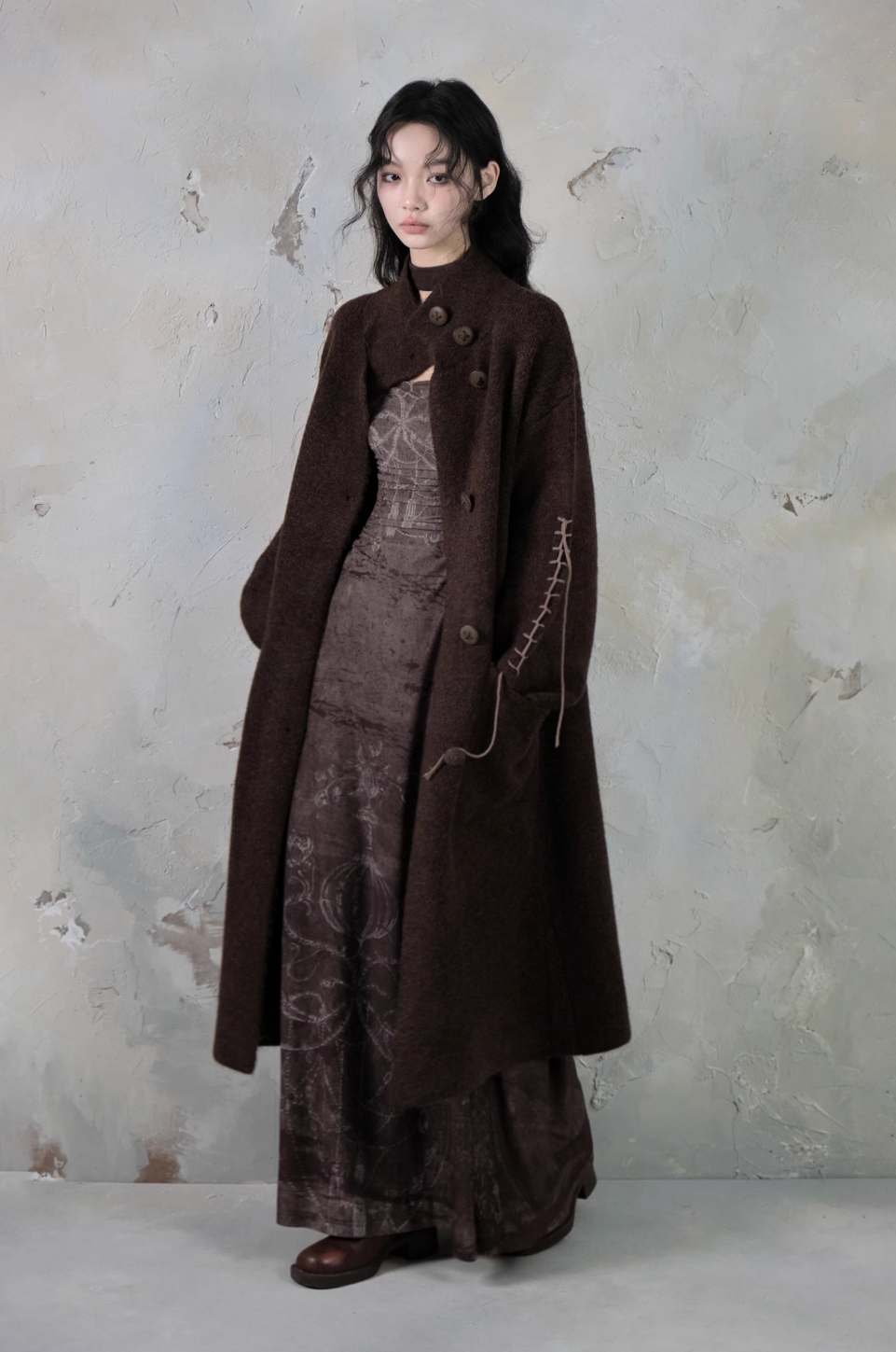 Lazy Loose Long Soft Waxy coat jacket