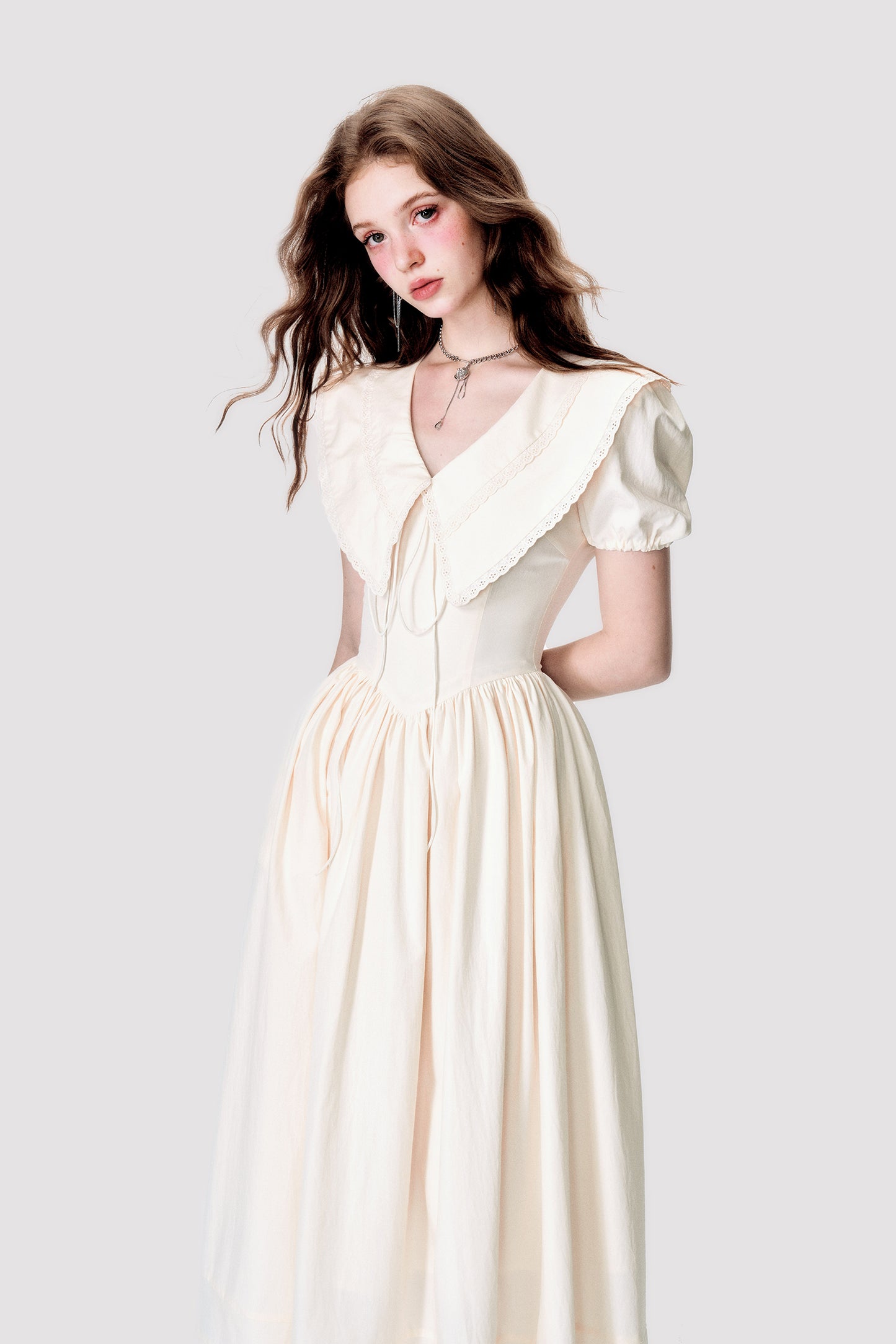 Sweet Slim Waist Long Dress