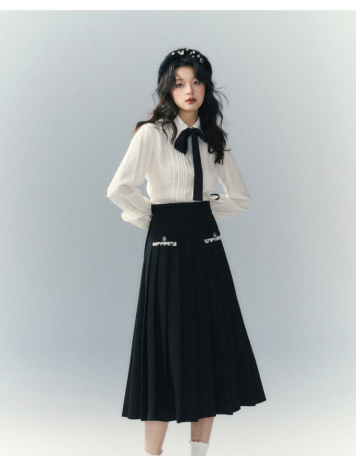 Autumn High Waist Long Skirt