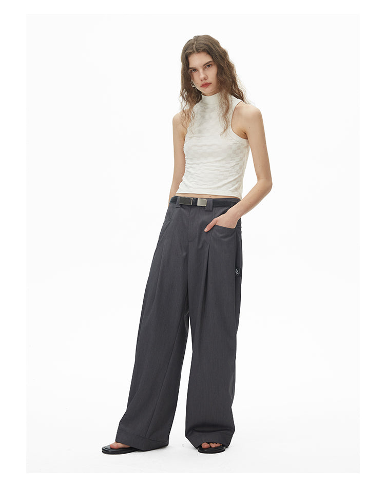 Loose fit formal slacks pants