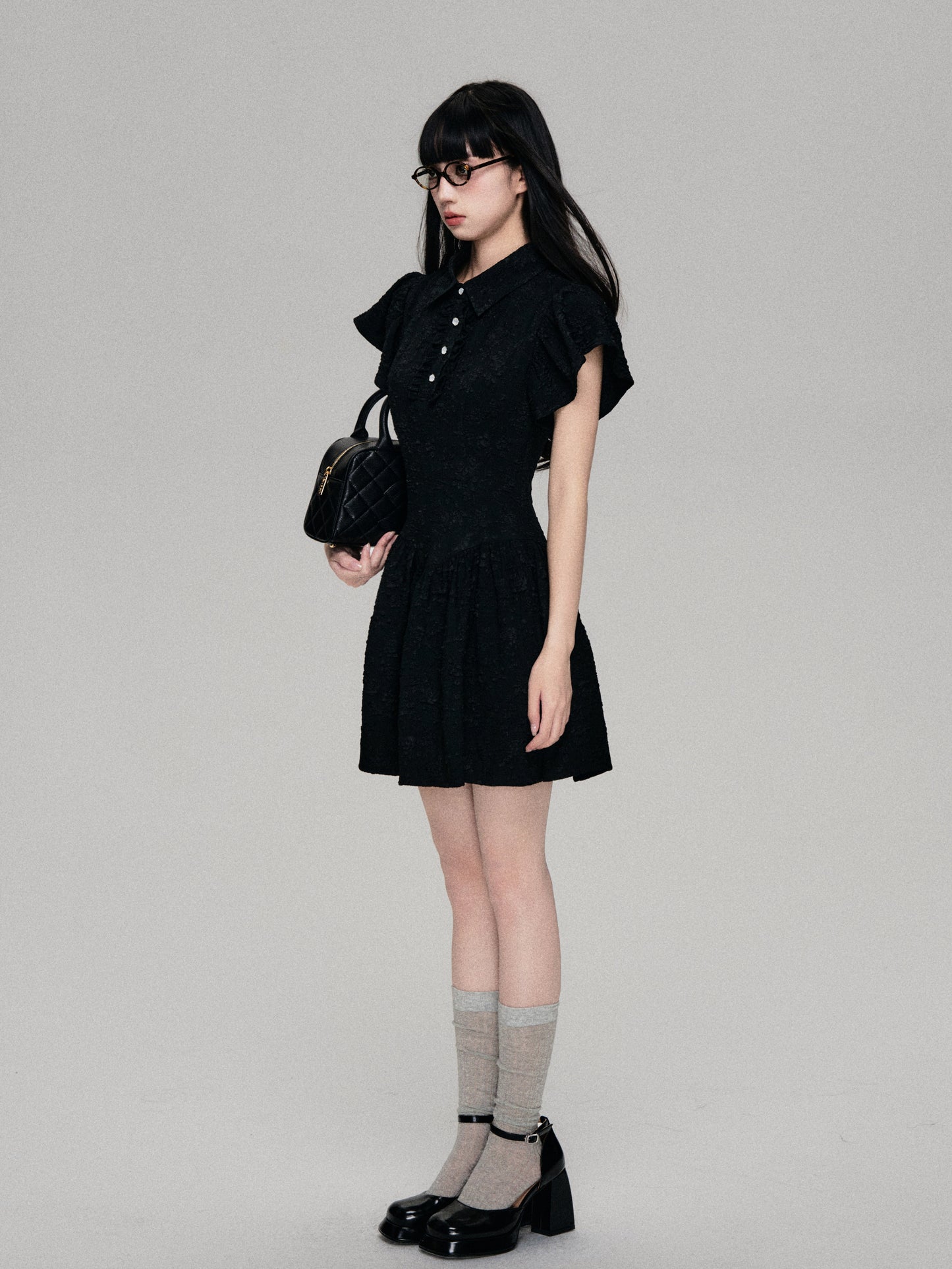 College Style Short Length Polo Dress