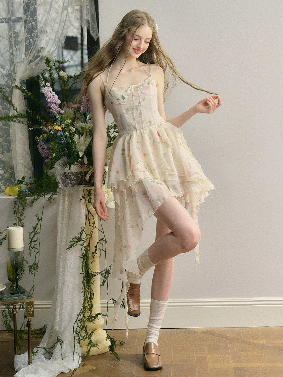 French Girly Mist Rose Dress