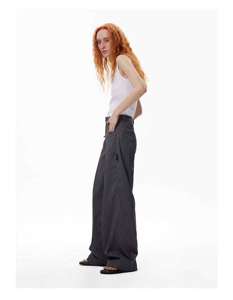 Loose fit formal slacks pants