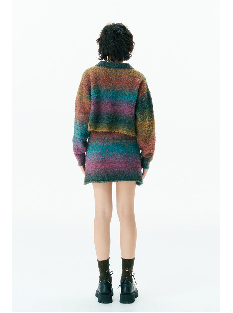 Short Length Gradient Knit & Short Length Knit Skirt Setup