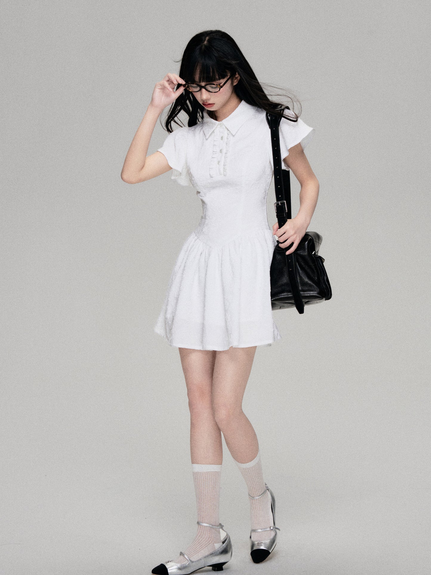 College Style Short Length Polo Dress