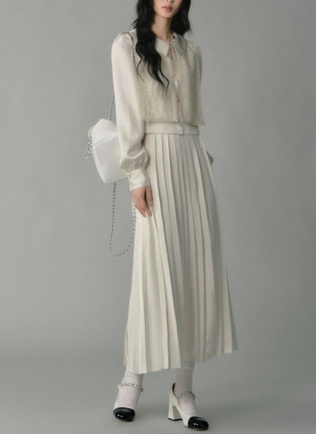 Palace style pleated skirt