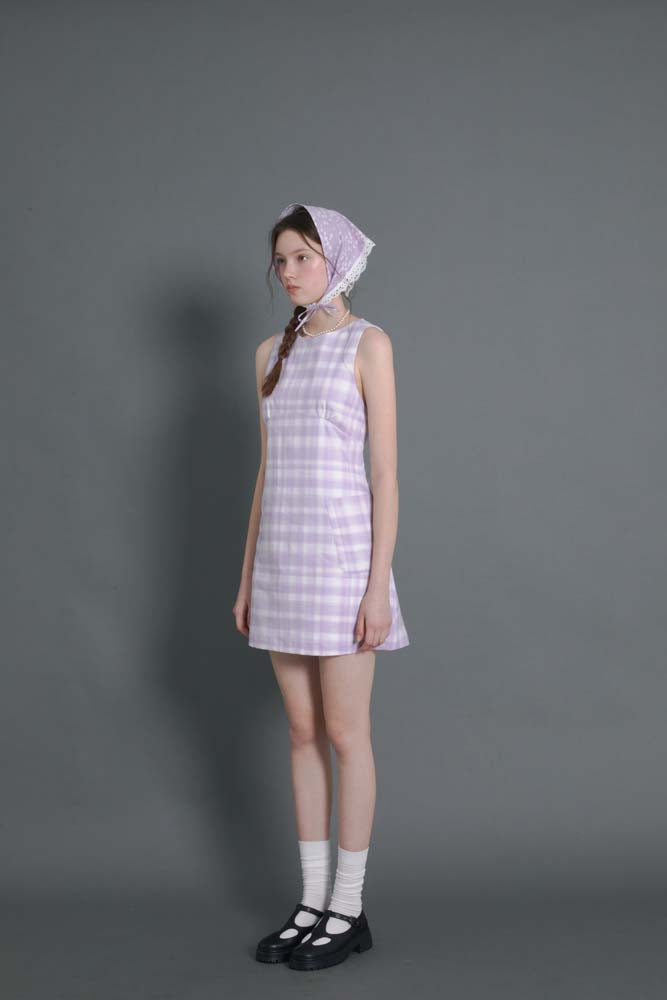 Plaid A-line dress