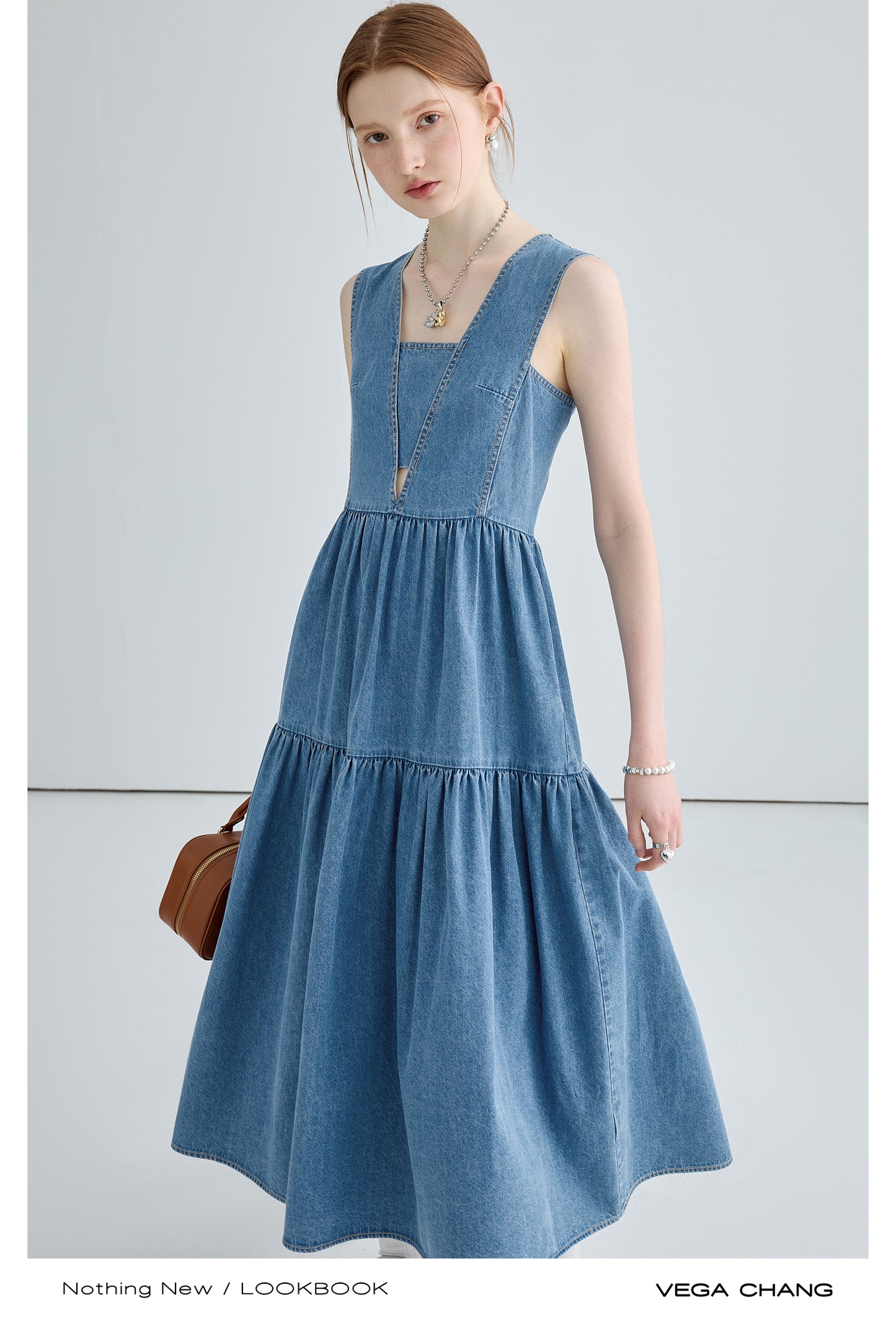 Denim Suspender Dress