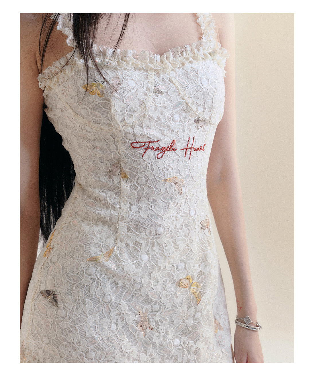 Slim Lace Embroidery Dress