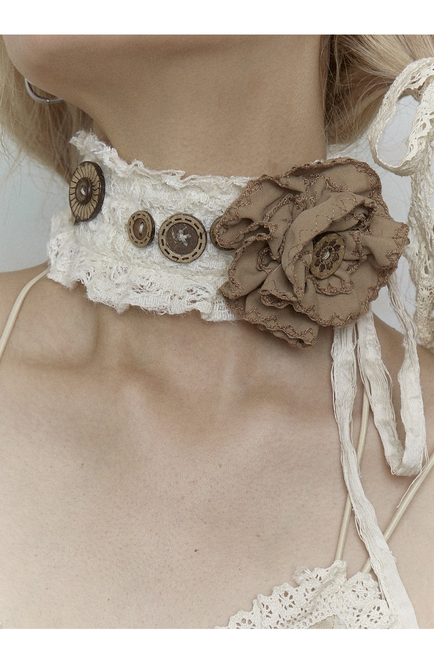 Frilled Rose Choker