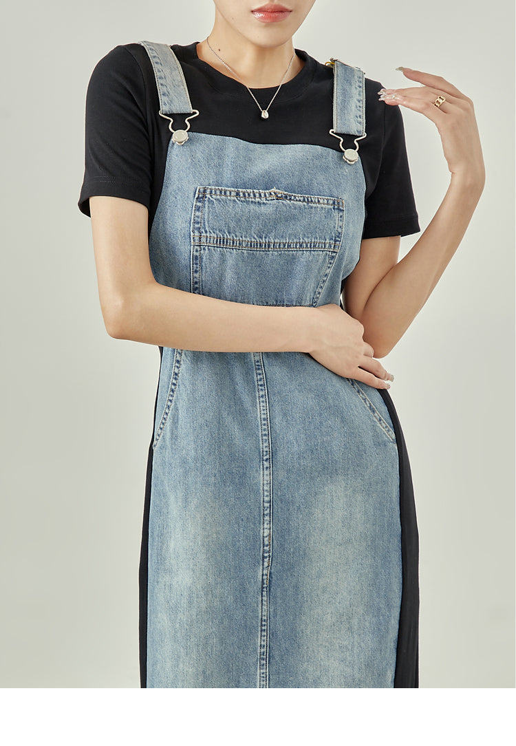 High-end denim dress