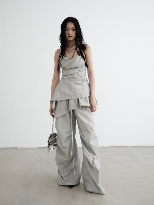 Detachable Lotus Skirt Casual Pants