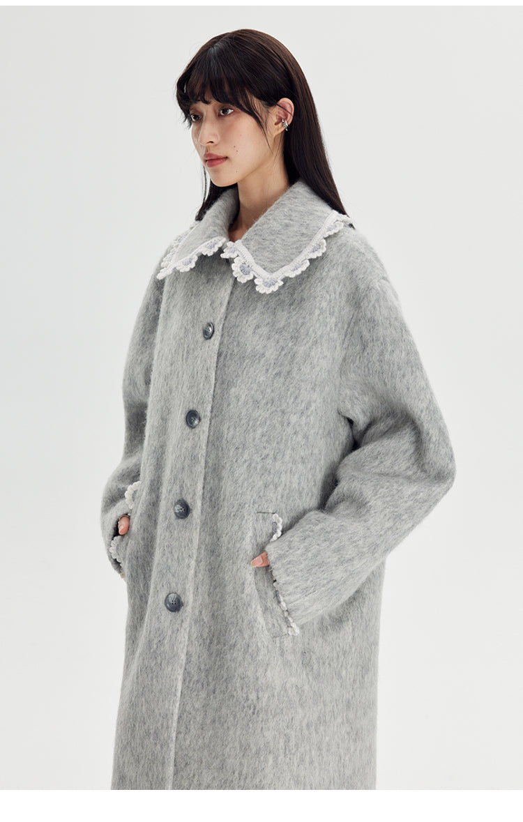 Collar design long coat