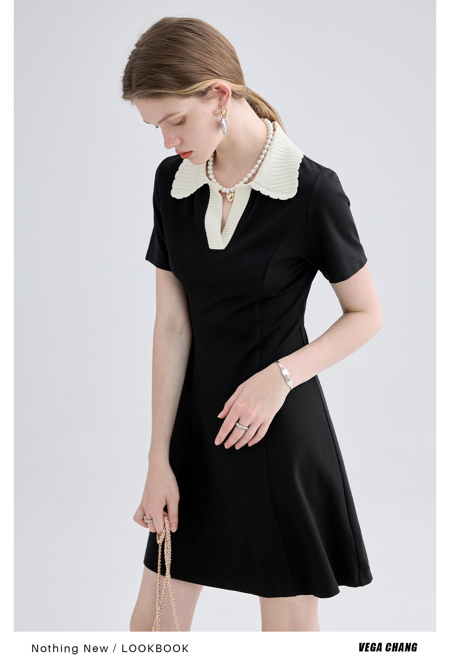 Polo collar slim dress