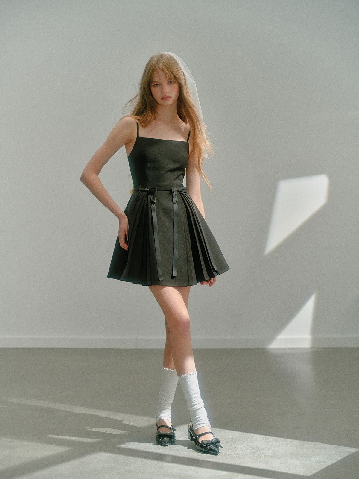 Suspender Pleated Dress