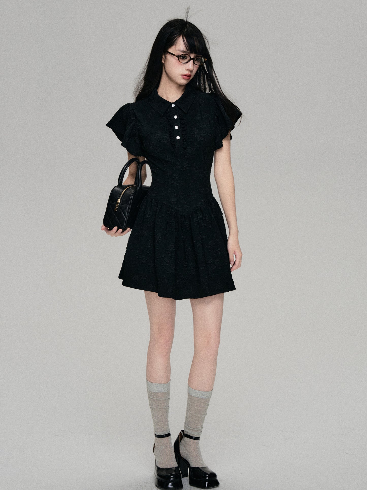 College Style Short Length Polo Dress