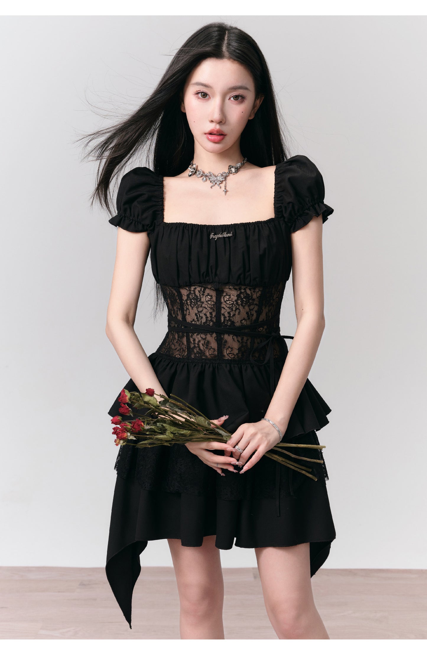 Spicy Lace Hollow Dress