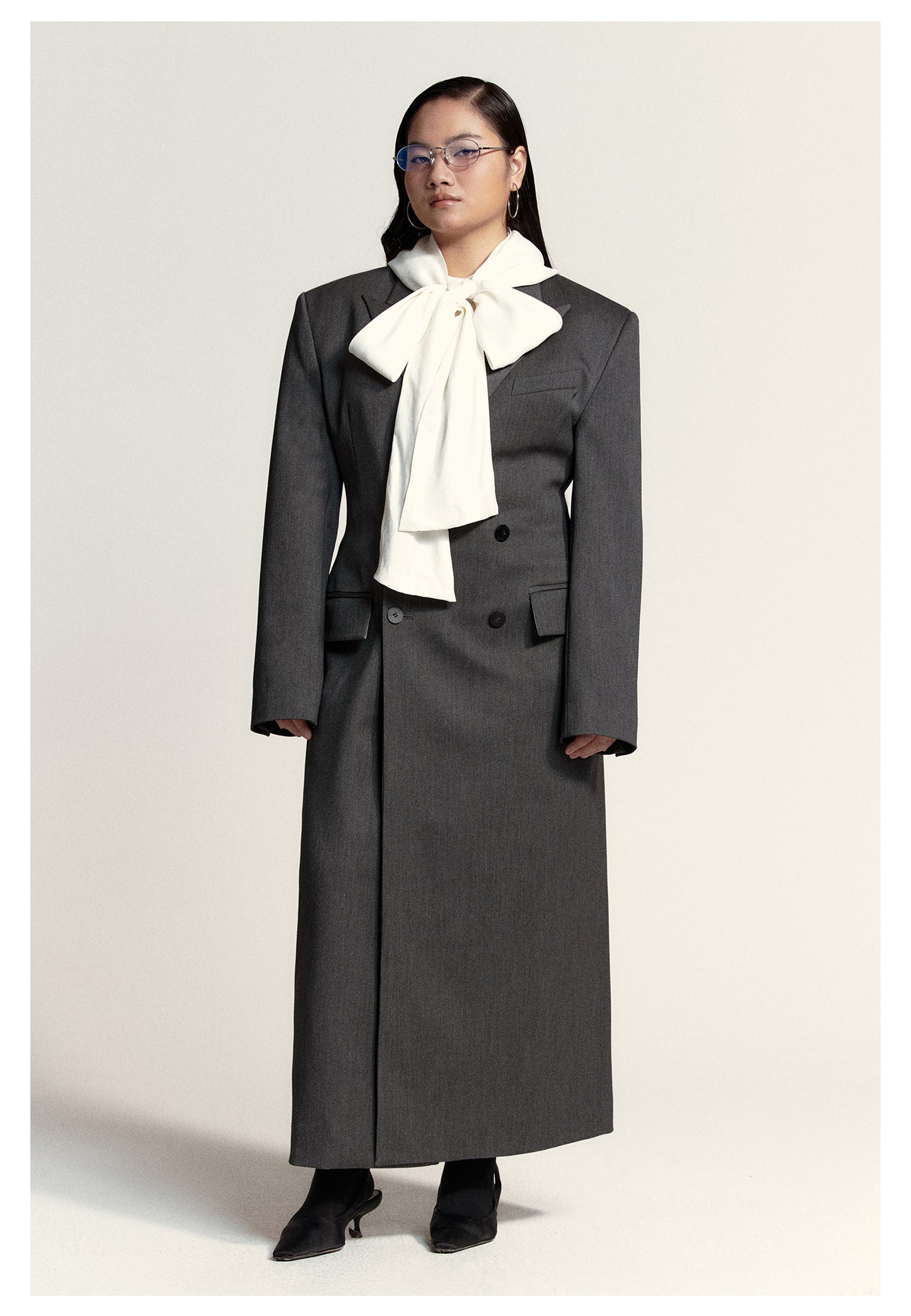 Sharp Design Long Trench Coat