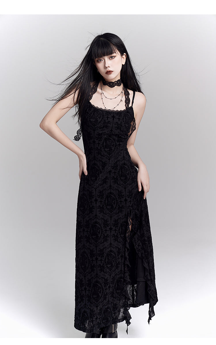 Dark Style Suspender Dresses