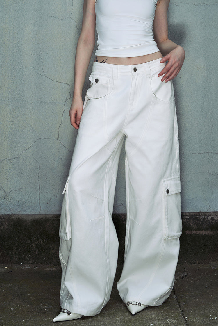 Wide Strait Multi Pocket Pants