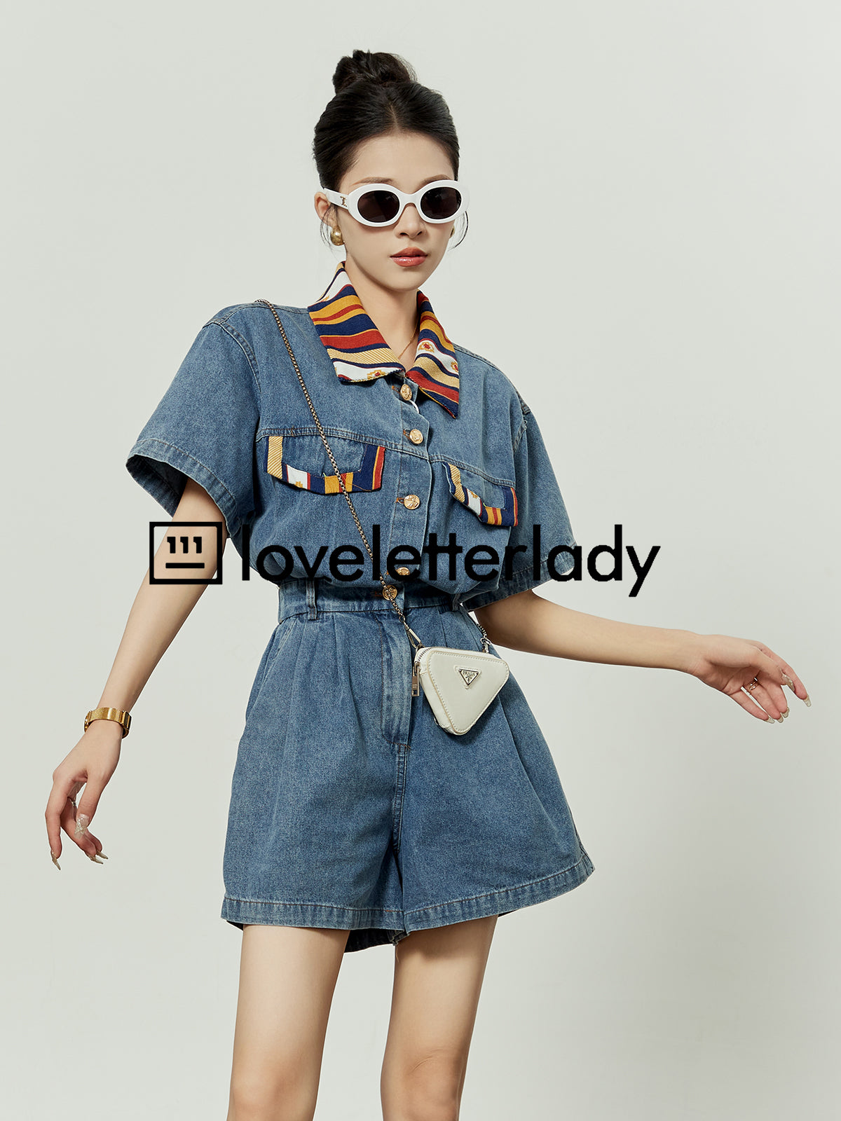 Denim Short Jumpsuit