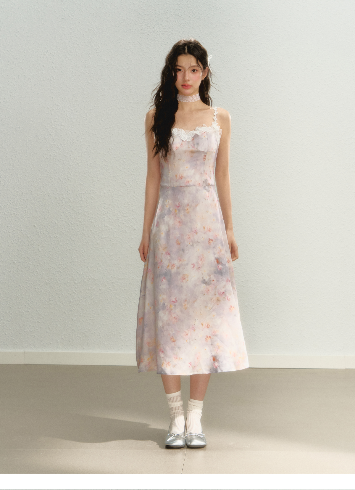 Printed Suspender Dress