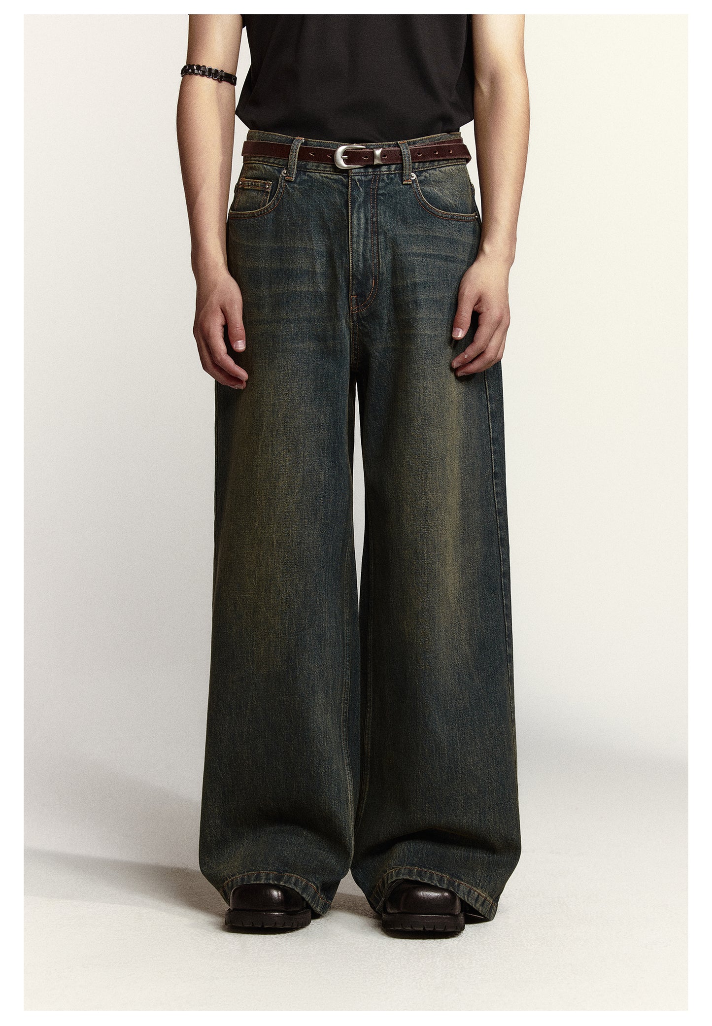 Loose Straight Retro Denim Pants