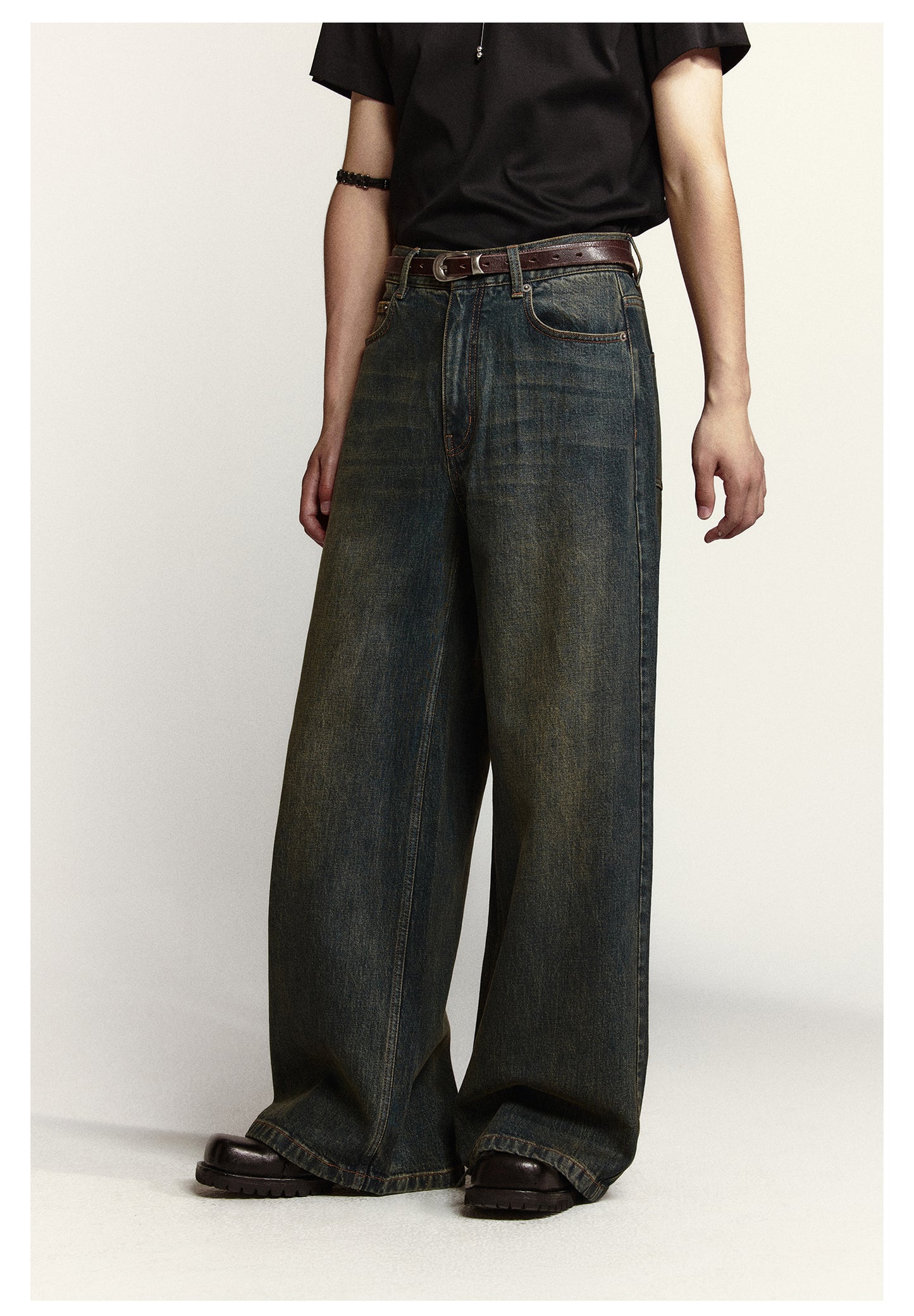 Loose Straight Retro Denim Pants