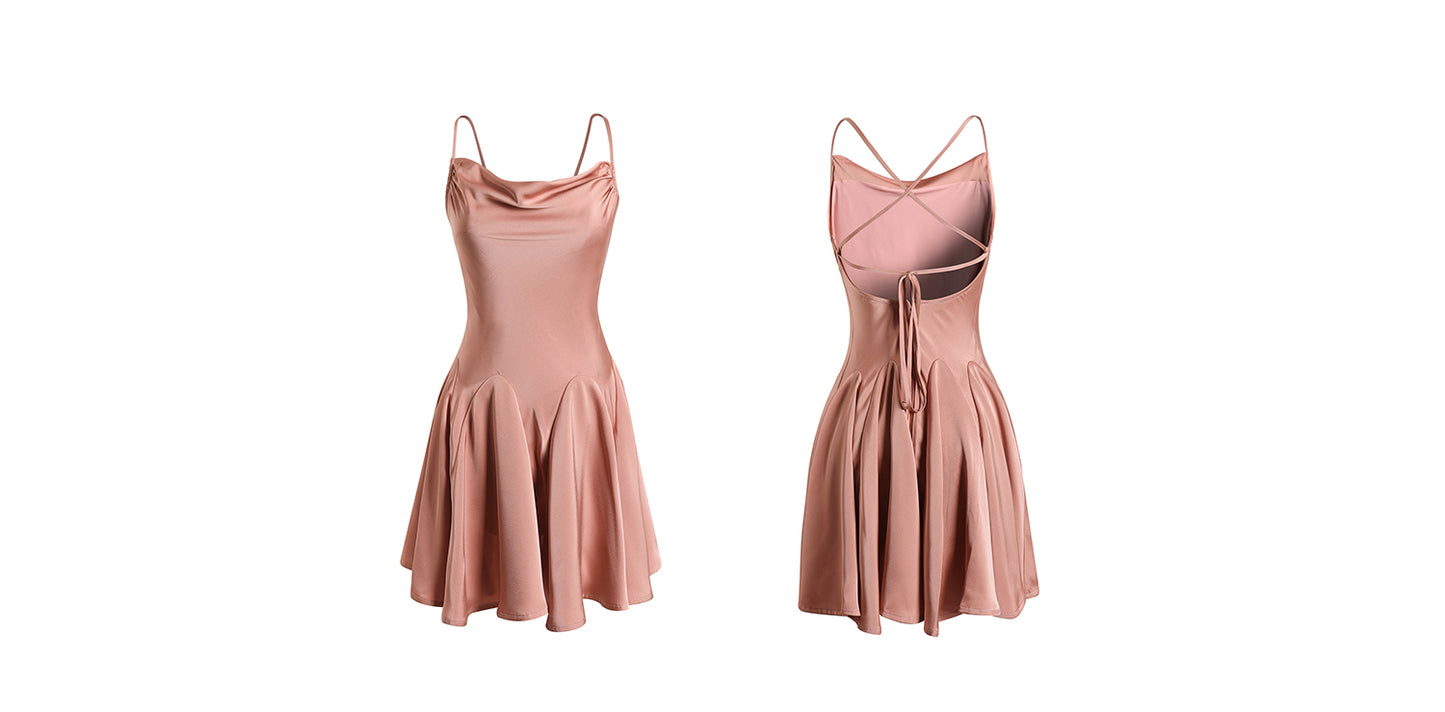 Square Neck Short Length Ballet Dress