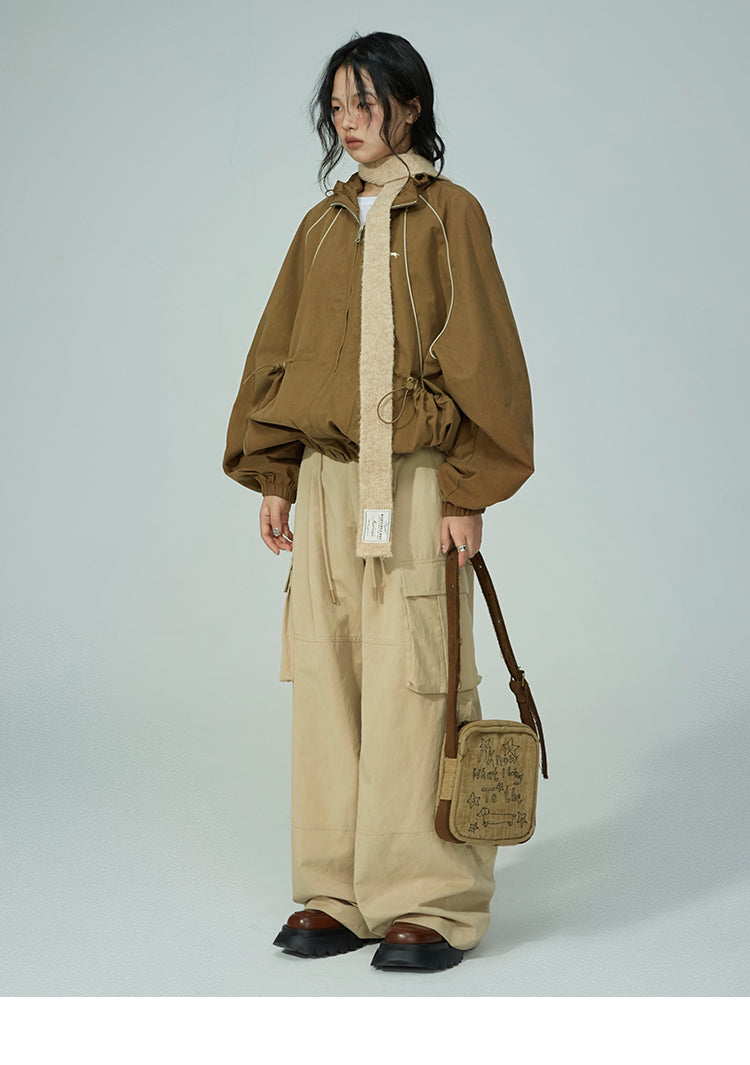 Retro wide leg cargo pants