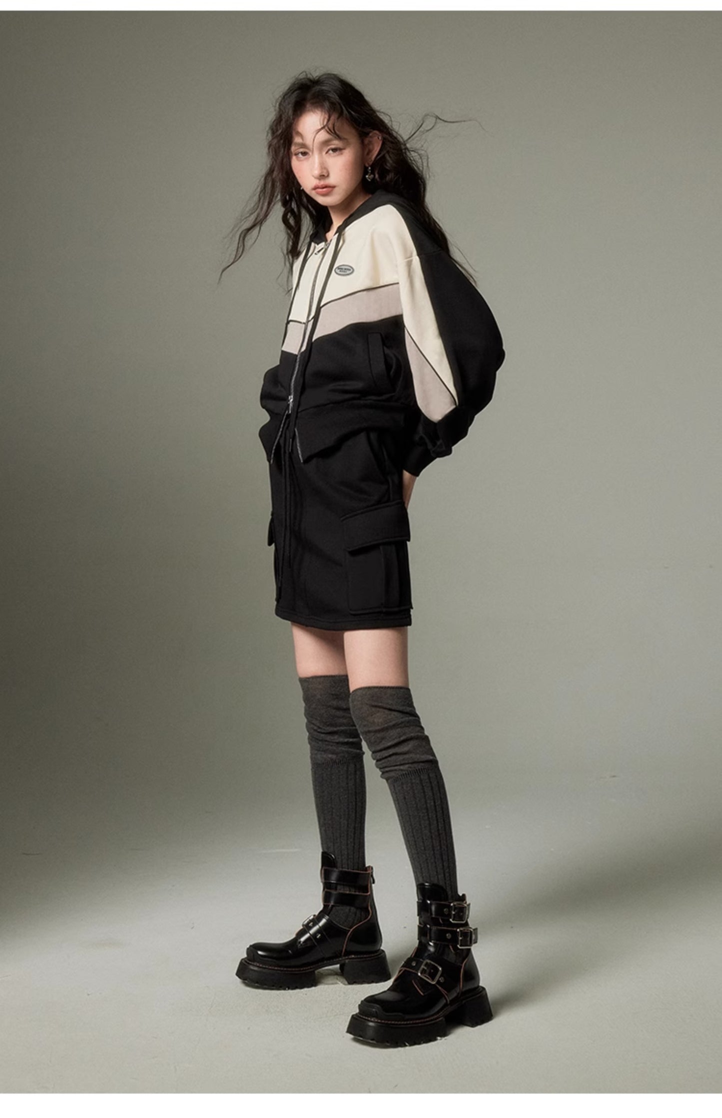 Sports Short Length Hoodie & Sports Slim Short Length Skirt Setup