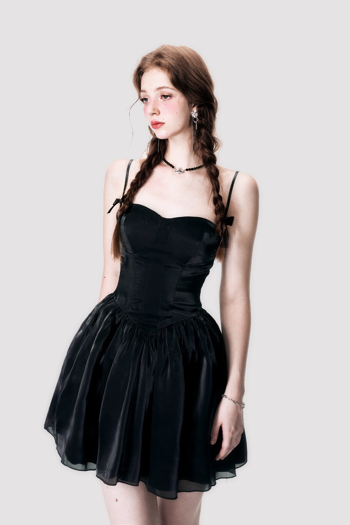 Back Open Suspender Dress