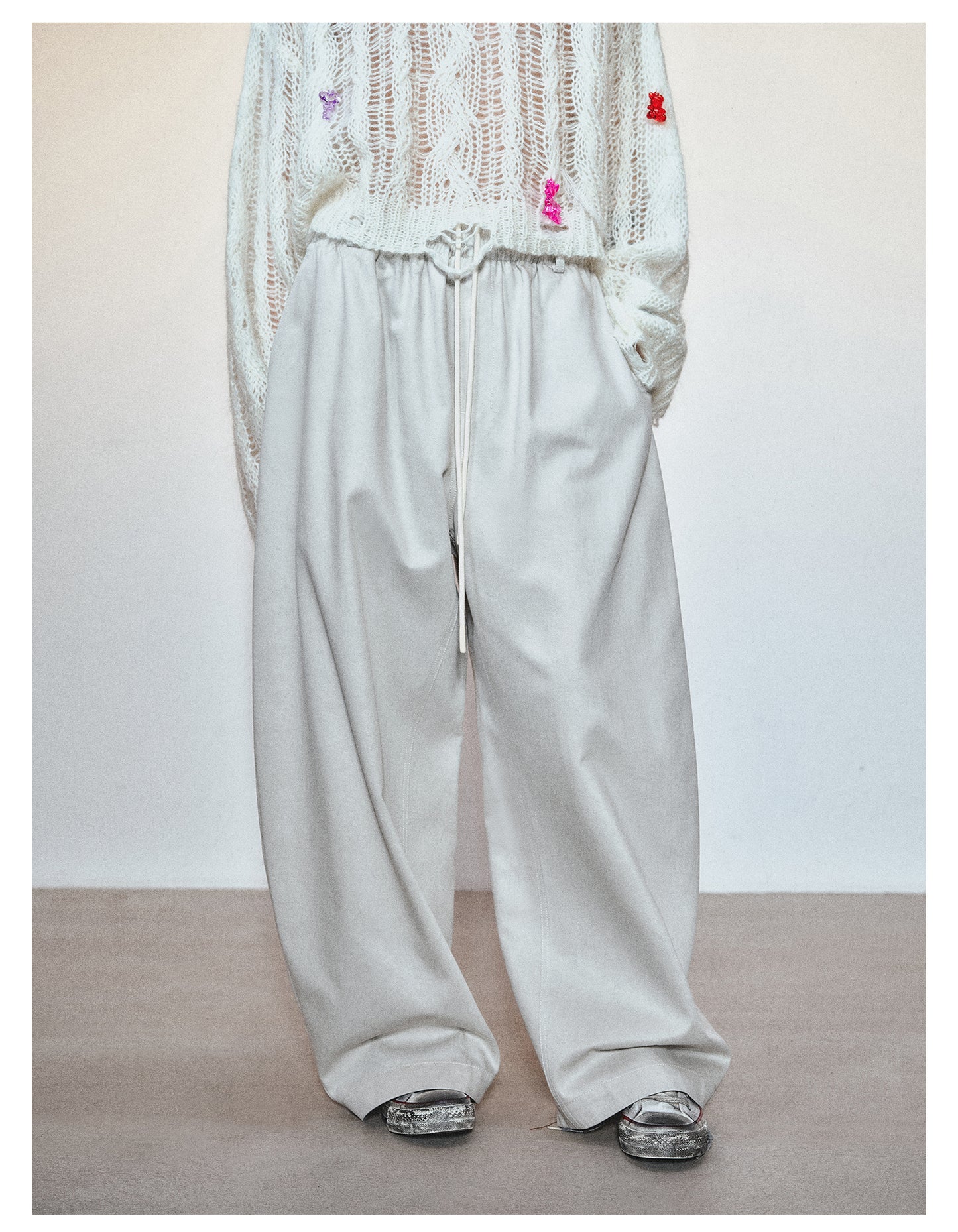 Loose Style Wide Leg Casual Pants