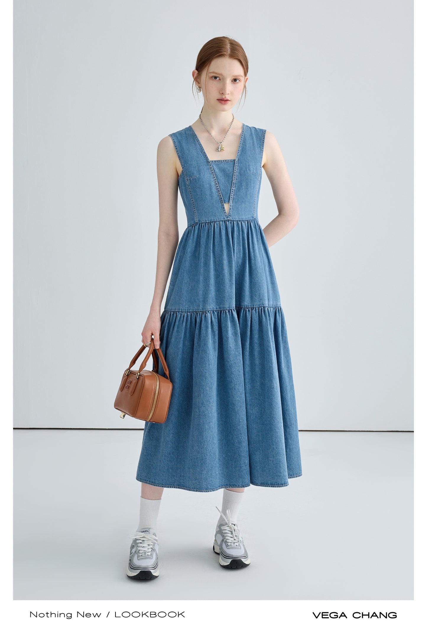 Denim Suspender Dress