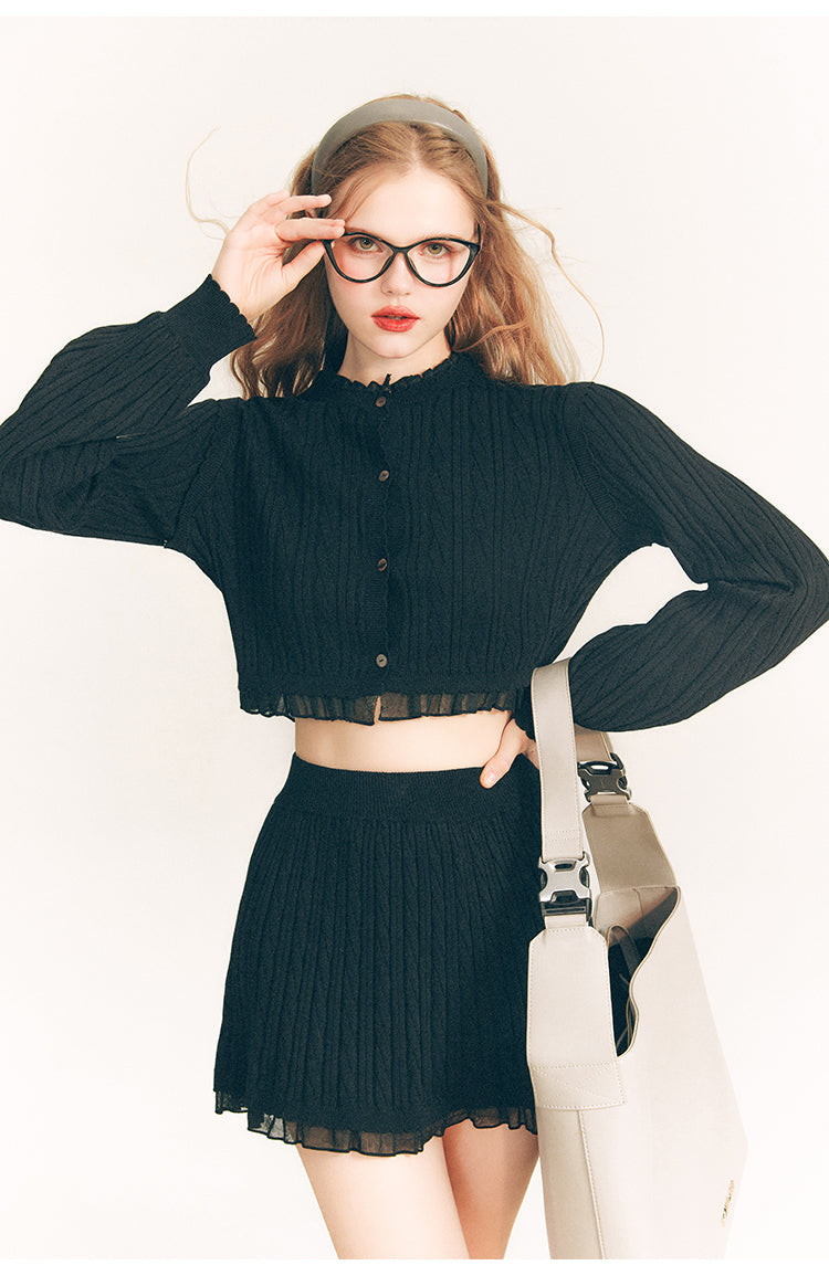 Slim Fit Short Length Knit & Short Length Knit Skirt Setup