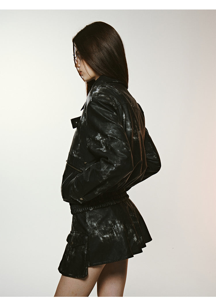 Quilted Leather Jacket Half Skirt Autobuy Trendy Setup