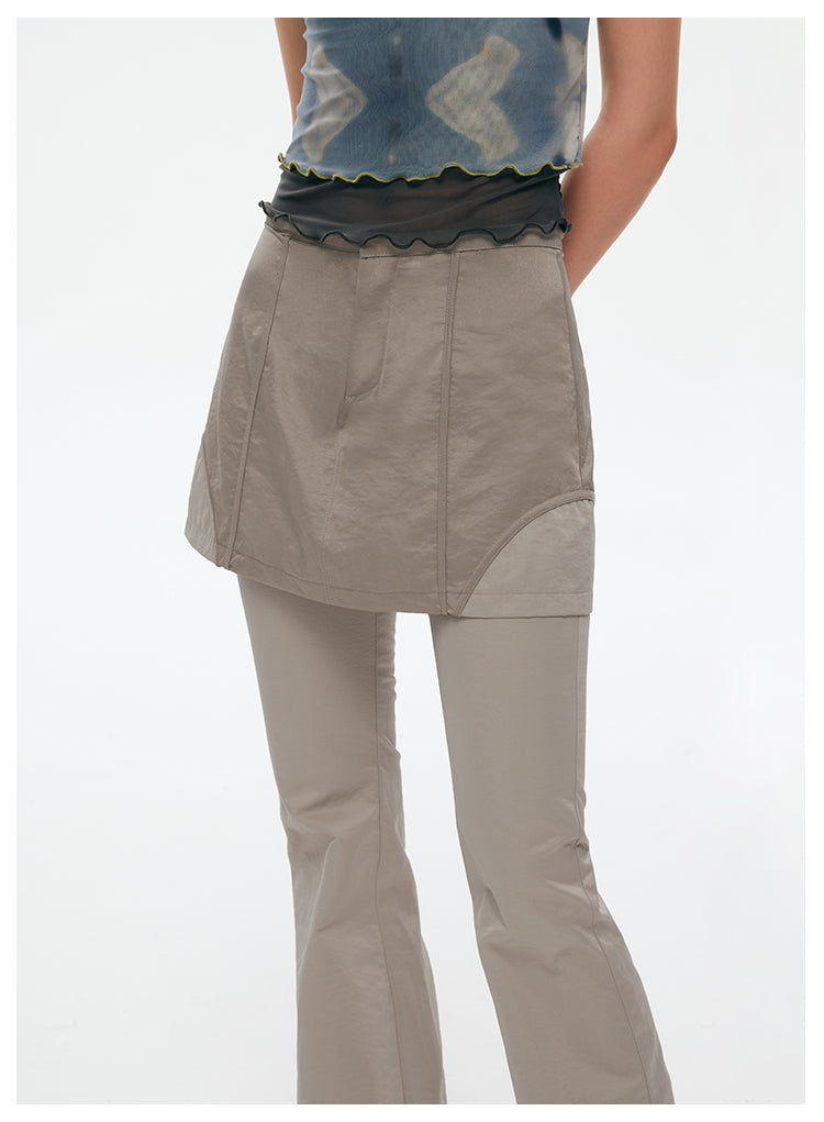 Tight Fit Casual Flared Skirt Pants