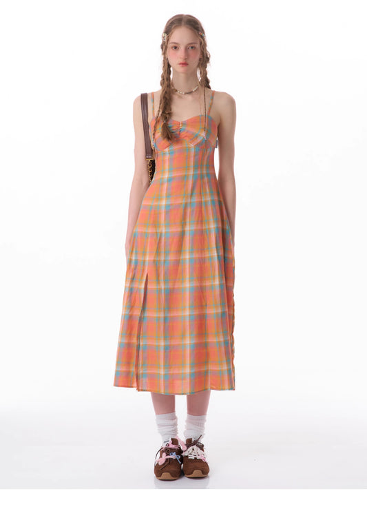 American design checkered dress