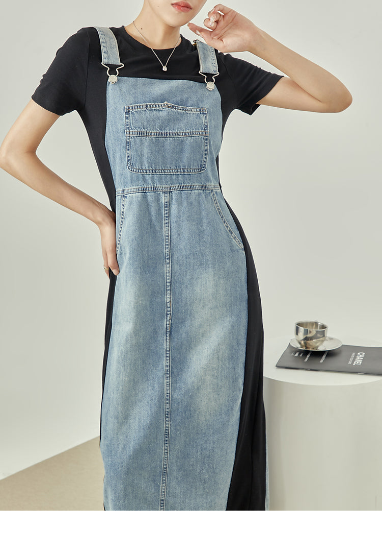 High-end denim dress