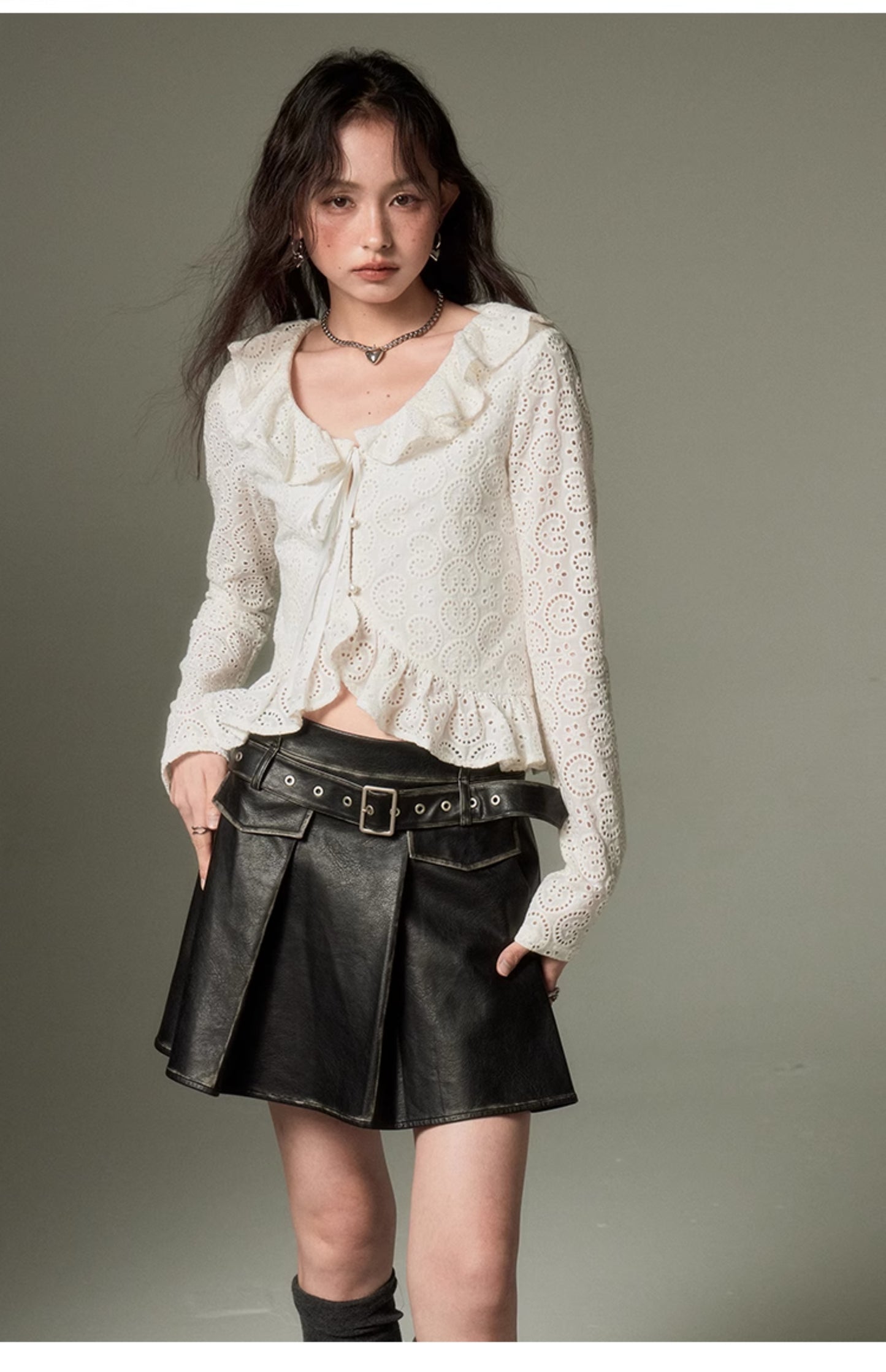 French Frill Lace Blouse