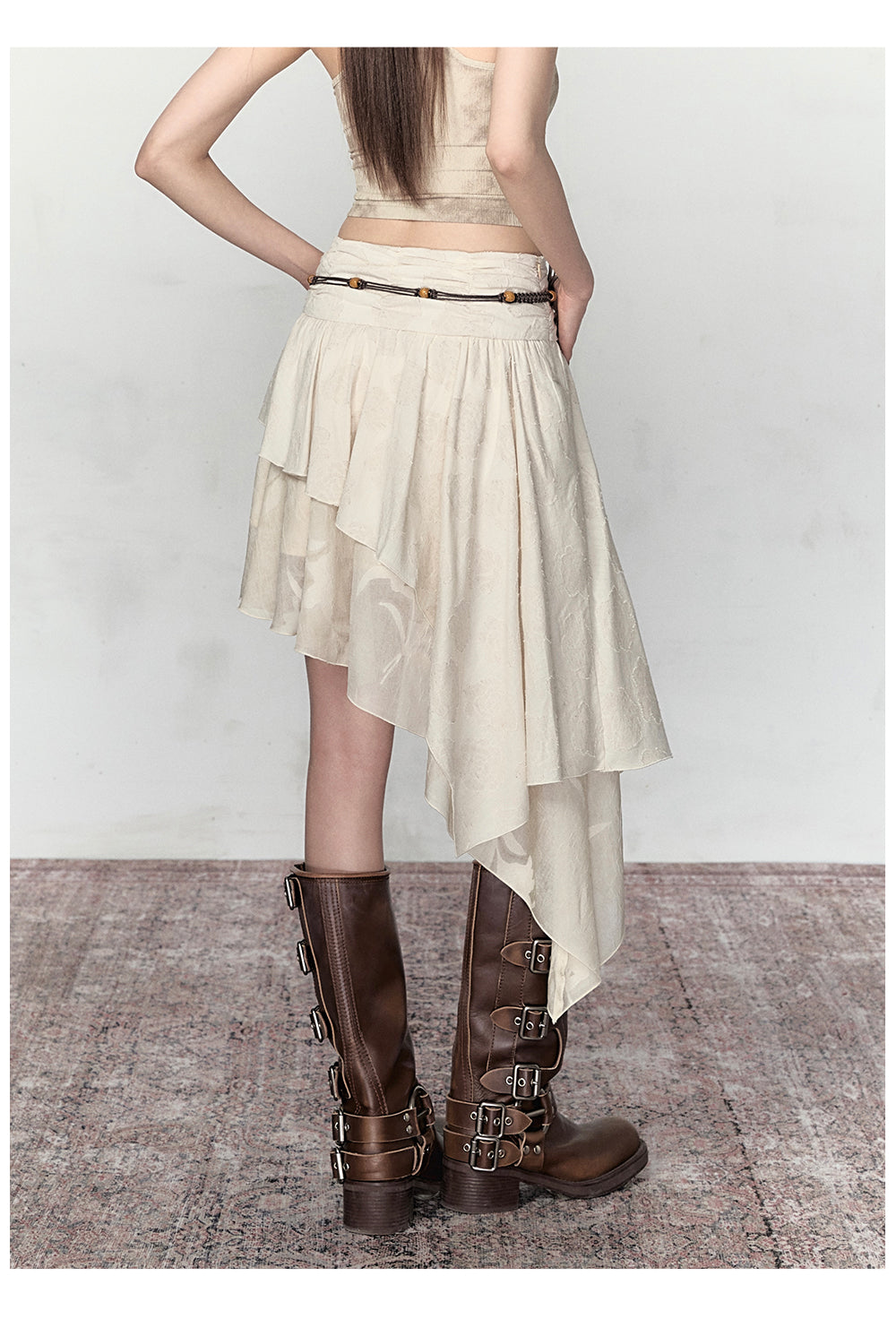 Irregular design A-line skirt