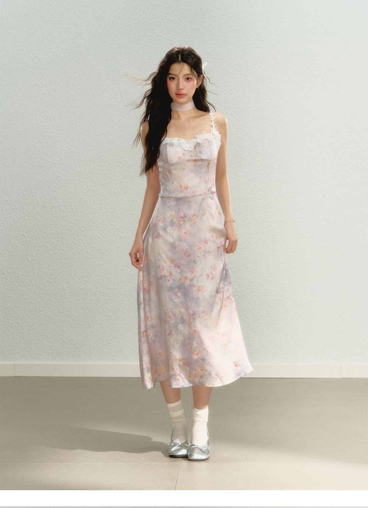 Printed Suspender Dress